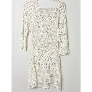 Jens Pirate Booty Free People Crochet Mini Dress Size XS off white / ivory thumbnail 10