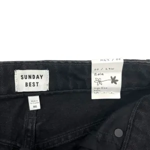 Aritzia Sunday‎ Best Zola Mom Jeans High-Waisted Tapered Denim Black Size 00 thumbnail 7