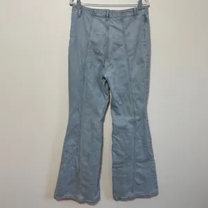 Free People We the Free Florence Flare High Waist Jeans Size 31 Light Wash Boho thumbnail 6