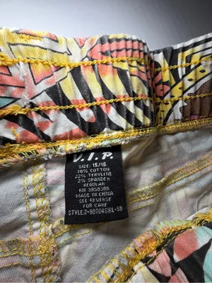 Multicolor barrel Graphic Jogger Pants - cropped juniors 15/16 size large w thumbnail 2