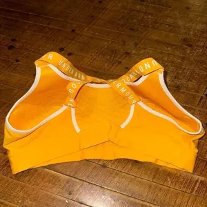 Under Armour Orange wireless compression L Athleisure sports bra thumbnail 2