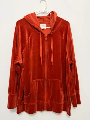 OFFLINE by Aerie Velour Full-Zip Hoodie jacket Large thumbnail 13