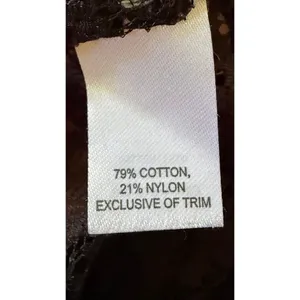 Hinge Black Lace Top Bow Back Size L Stretch thumbnail 5