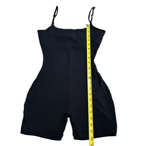 Skims Women's M Soft Lounge‎ Scoop Romper Black Ribbed Loungewear Minimalist thumbnail 6