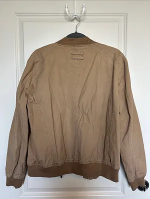 FXN Tan Bomber Jacket Size M thumbnail 5