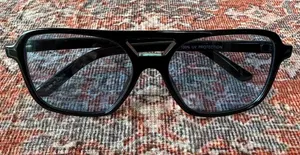Black Sunglasses with Blue Tinted Lenses thumbnail 1