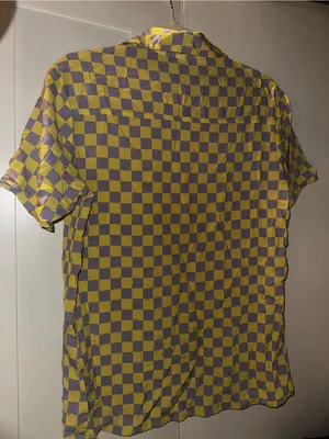 Ascot & Hart Yellow & Lavender Check Button Down + Shorts Lounge Set thumbnail 8