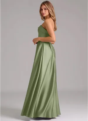 Azazie Bridesmaid Dress Pistachio thumbnail 3