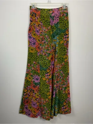 Urban Outfitters Skylar Floral Flare Pant Womens Size XS thumbnail 4