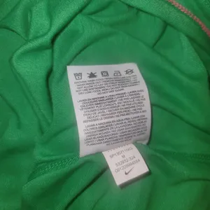 Nike DriFit Women's 1/4 Zip Running Hoodie Green Striped Pullover Hooded Shirt M thumbnail 10