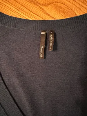 Takeout size large V neck navy sweater Blue thumbnail 3