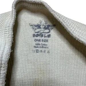 FU Boys Lie Waffle Knit Long sleeve Henley white and tan tie dye one size thumbnail 4