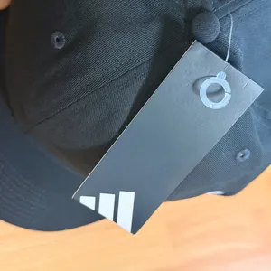 Adidas Black Baseball Adjustable Cap with White Three-Stripes Logo. thumbnail 6
