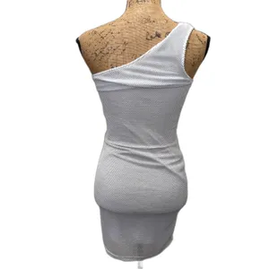 superdown White One Shoulder Glitter Mini Dress Bodycon Party‎ Club Size Medium thumbnail 4