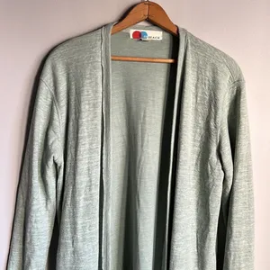 FREE PEOPLE Beach Bicoastal Seaglass Green Comfy Cardigan Duster thumbnail 5