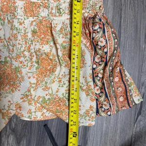 Free People Cream Romper with Orange Floral Print thumbnail 5