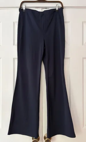 Halara Navy Blue High Waisted Flare Leg Pants Women Large Regular Stretch Pocket thumbnail 1