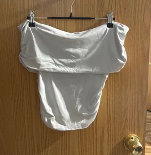 Olive & Oak white off shoulder tank top thumbnail 1