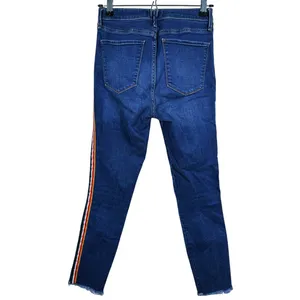 Y2K Abercrombie & Fitch Simone High Rise Jeans Size 27 Rainbow Side Stripe Denim thumbnail 4
