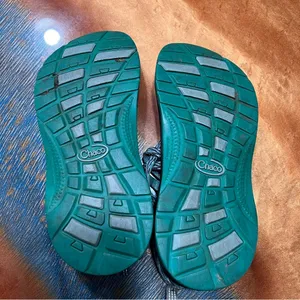 Chacos ZX2 Water River Sandals Black Green Print Size 4 youth thumbnail 3