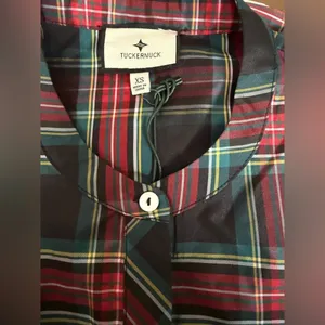 Tuckernuck Festive Plaid Tartan Royal Shirt Dress XS Holiday Mini NWT thumbnail 6