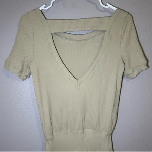 Free People Beach Happy Hour Olive Open Back Mini Dress women’s size XS thumbnail 7