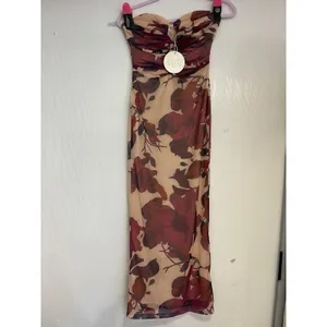 CHELSEA AVENUE TALLULAN MIDI DRESS -color PLUM Size S thumbnail 2