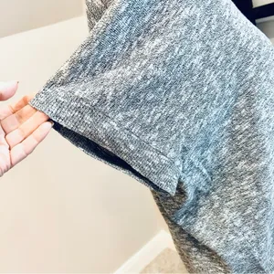 Madewell Gray Heather V-Neck Short Sleeve Sweater Medium thumbnail 7