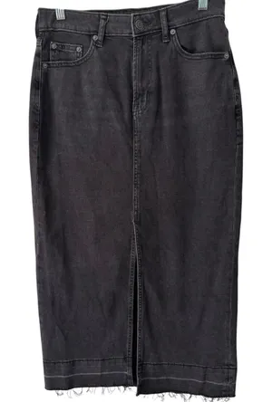Gap Black Stretchy Denim Midi Pencil Skirt Women’s Size 26 / 2 thumbnail 1