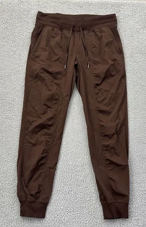 Lululemon Dance Studio Mid Rise Jogger Pants Lava Cake Brown Women's 10 x 28 thumbnail 1