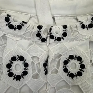 Lovers + Friends White Black Eyelet Lace Fit & Flare Mini Dress XS RN132829 thumbnail 11