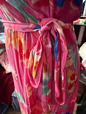Vici Pink Floral Wrap Maxi Dress with Multicolor Blooms thumbnail 5