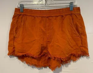 Aerie pull on Orange Frayed Hem Casual Shorts‎ thumbnail 1