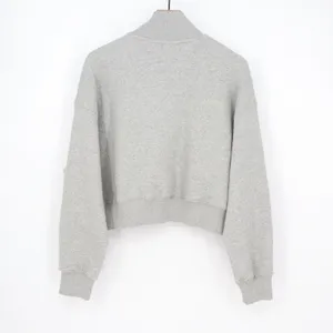 Nike USA Hockey Phoenix Crop Quarter Zip Sweatshirt Heather Grey Large thumbnail 7
