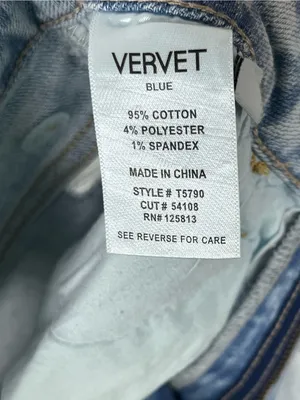 VERVET Light Wash High Rise Wide Leg Cargo Denim Jeans 25 Casual Neutral Boho thumbnail 4