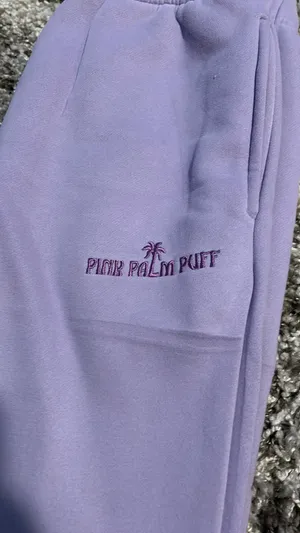 pink palm puff sweatpants thumbnail 2
