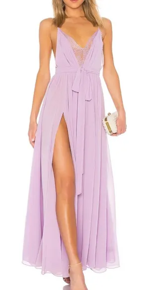 Michael Costello x REVOLVE Justin Gown lavender size XS thumbnail 1