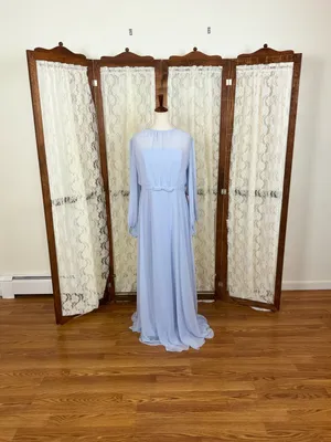 Stunning New Dessy Collection Silver Dove Gown thumbnail 3
