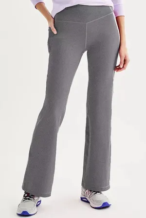 Tek Gear Women’s Size Small Ultrastretch Flare Leg Pants Charcoal Gray High Rise thumbnail 1