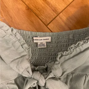 American Eagle Outfitters Sage Tie-Front Blouse thumbnail 2