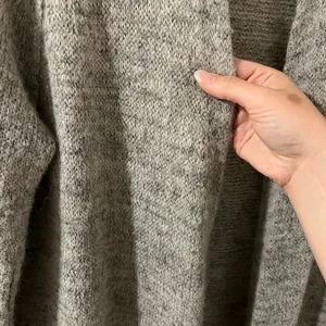 Grey knit long cardigan thumbnail 3