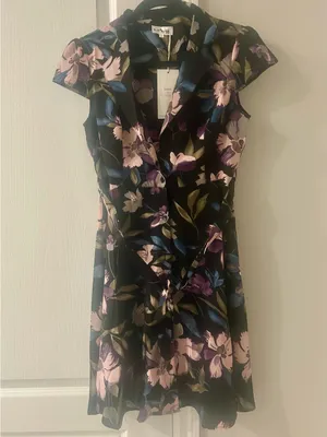 Vintage Floral Print Dress Size Small thumbnail 4