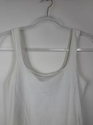 Abercrombie Soft AF Collection White Tank Sleeveless Bodysuit Size Medium thumbnail 2