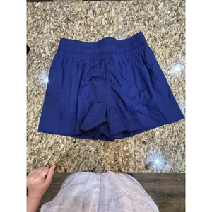 Hill House The Livie Shorts size XL Elasticated Smocked Waistband Pull On Blue thumbnail 4