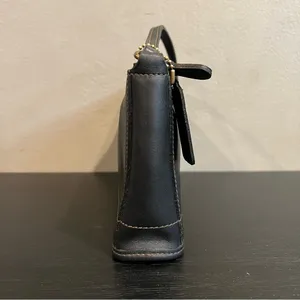 Vintage COACH 9311 Bleecker Demi Mini Hand Pouch Purse Wristlet Black Leather thumbnail 4