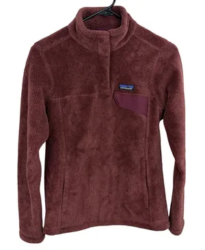Patagonia Re-Tool Snap-T Pullover Women Small Burgundy 25443 Fleece Jacket thumbnail 1
