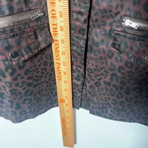 Dear John Utility Jacket Womens Small Brown Leopard Print Military thumbnail 4