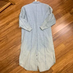 Vintage Jag‎ Denim Dress Womens Small Blue Long Sleeve Button Front Light Wash thumbnail 5