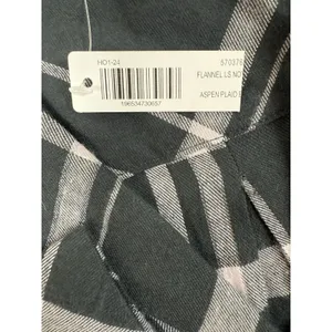 Soma Flannel Long‎ Sleeve Notch Collar Button Up Pajama Top Womens XS Aspen New thumbnail 6