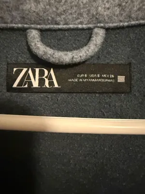 Zara Gray Oversized Snap-Front Shirt Jacket Shacket Size Small thumbnail 2